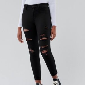 hollister black skinny jeans